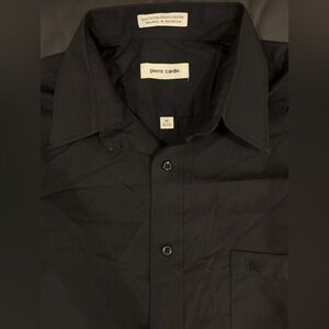 Pierre Cardin Men’s Dress Shirt Black 16 1/2 Size Long Sleeve Pre Owned